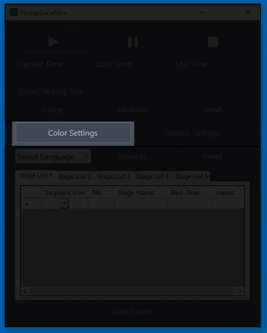 SenagaGameMiru Color Settings